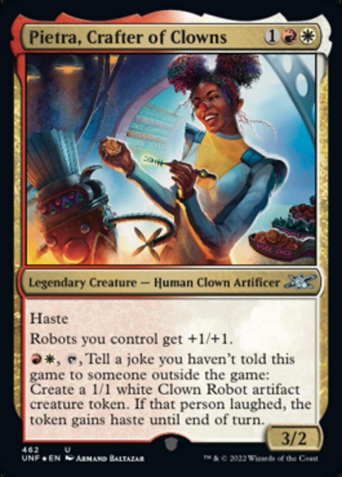 Pietra, Crafter of Clowns (Galaxy Foil) [Unfinity] | Galactic Gamez