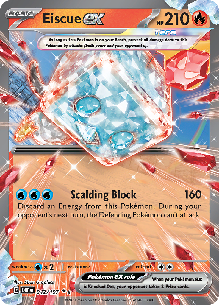 Eiscue ex (042/197) [Scarlet & Violet: Obsidian Flames] | Galactic Gamez