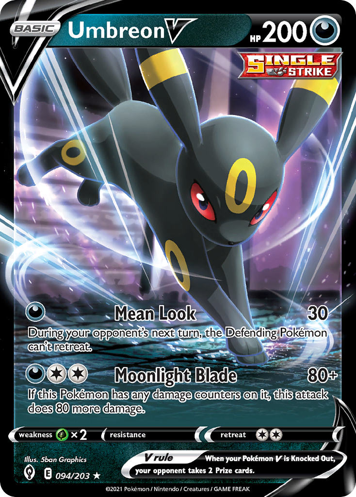 Umbreon V (094/203) (Intro Deck) [Sword & Shield: Evolving Skies] | Galactic Gamez