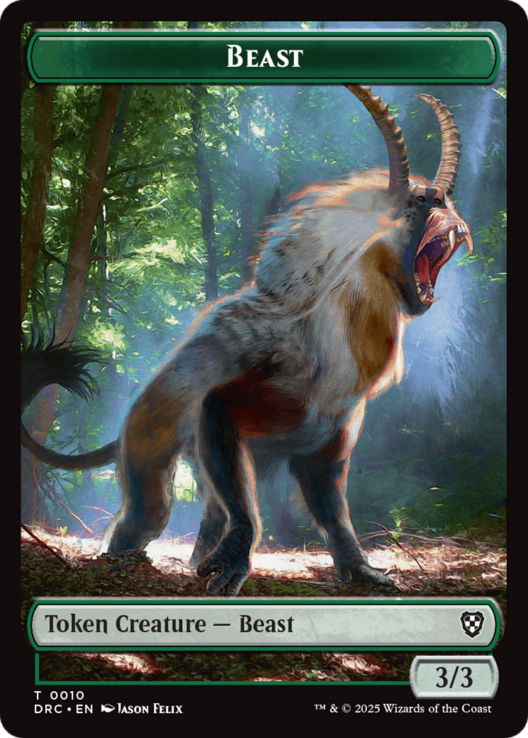 Beast (0010) // Beast (0011) Double-Sided Token [Aetherdrift Commander] | Galactic Gamez