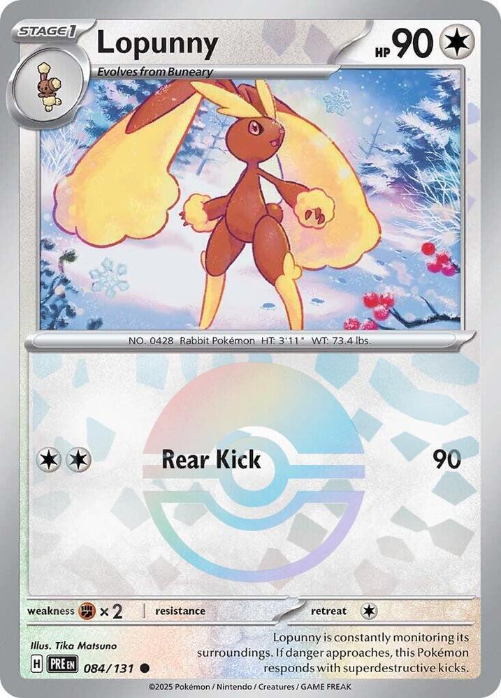 Lopunny (084/131) (Poke Ball Pattern) [Scarlet & Violet: Prismatic Evolutions] | Galactic Gamez