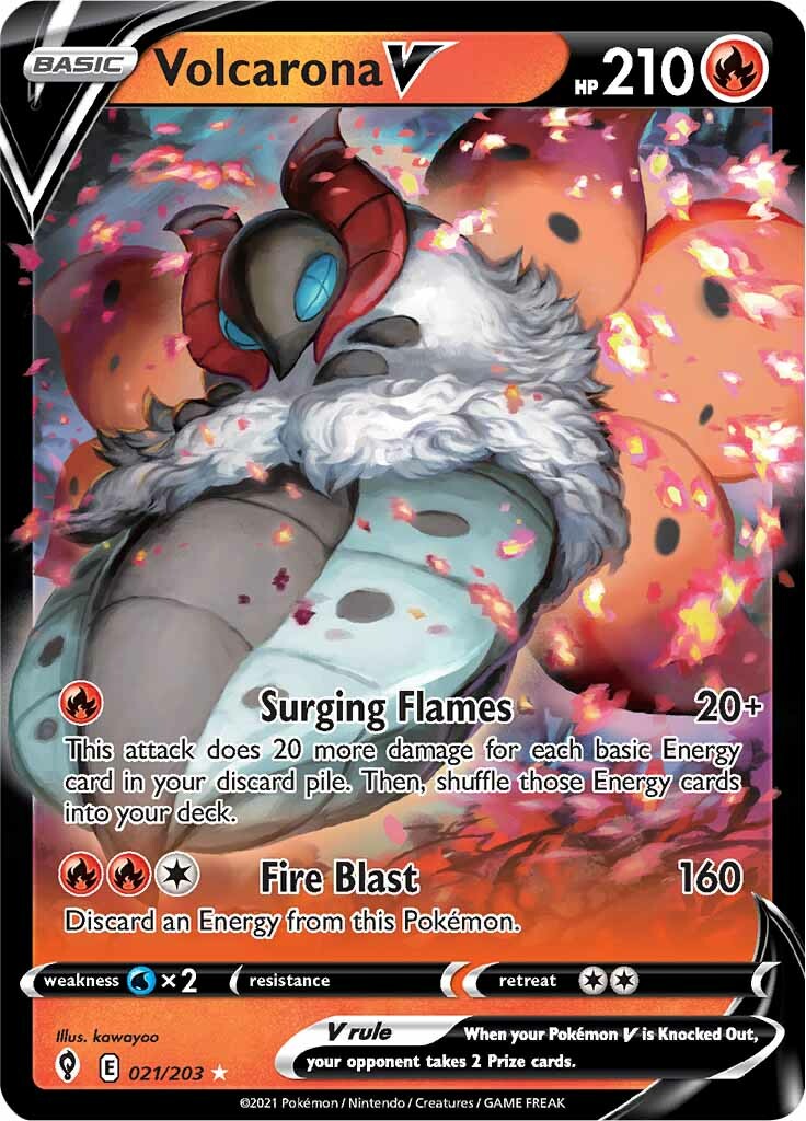 Volcarona V (021/203) [Sword & Shield: Evolving Skies] | Galactic Gamez