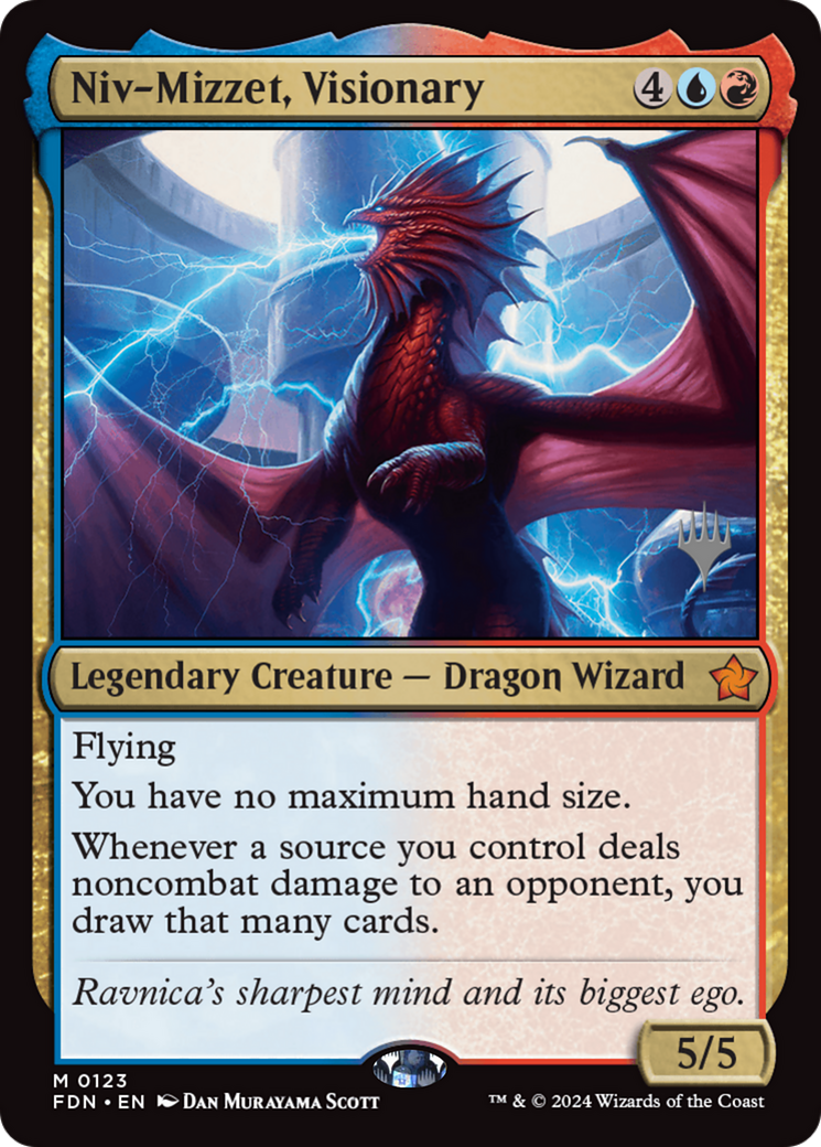 Niv-Mizzet, Visionary (Promo Pack) [Duskmourn: House of Horror Promos] | Galactic Gamez