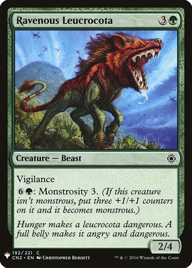 Ravenous Leucrocota [Mystery Booster] | Galactic Gamez