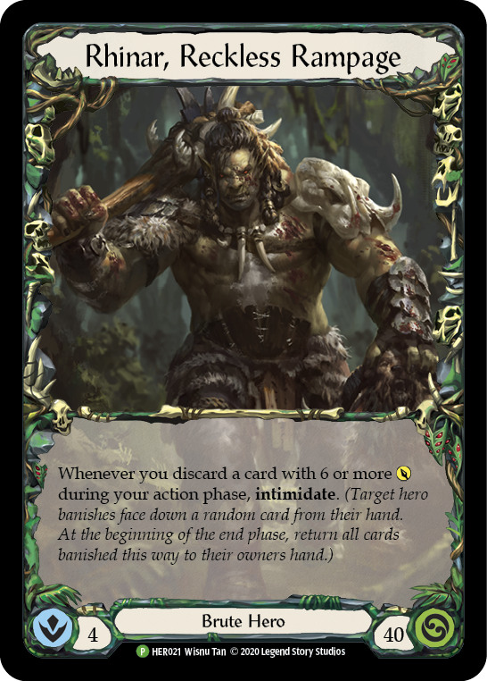 Rhinar, Reckless Rampage [HER021] (Promo)  1st Edition Rainbow Foil | Galactic Gamez