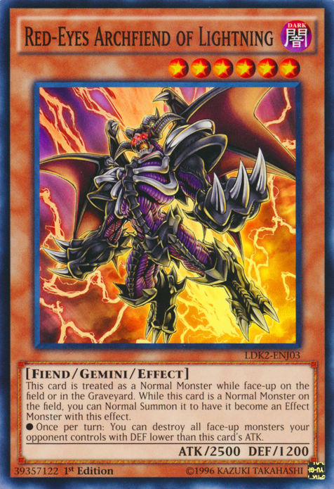 Red-Eyes Archfiend of Lightning [LDK2-ENJ03] Common | Galactic Gamez