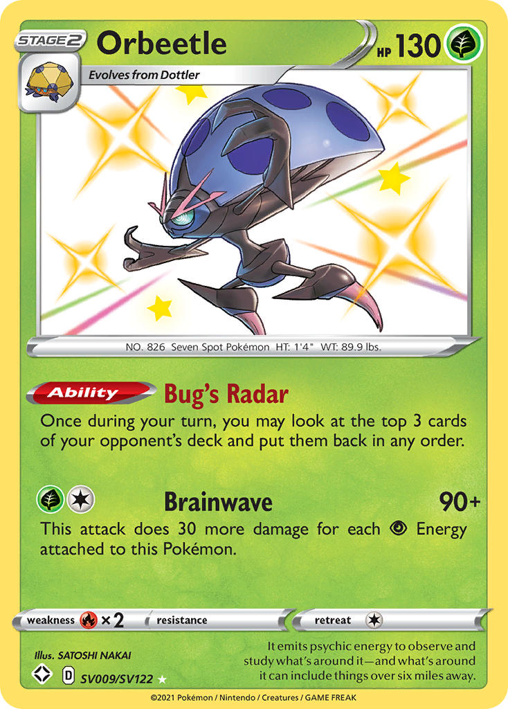 Orbeetle (SV009/SV122) [Sword & Shield: Shining Fates] | Galactic Gamez