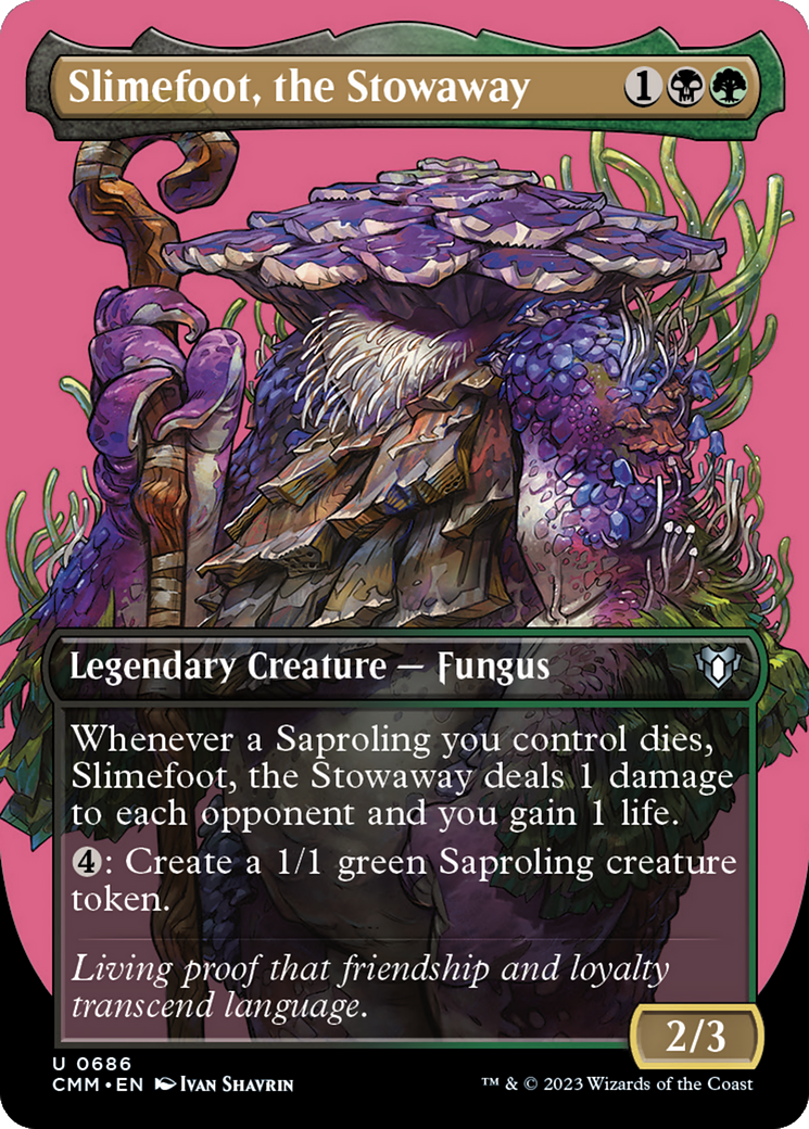 Slimefoot, the Stowaway (Borderless Profile) [Commander Masters] | Galactic Gamez