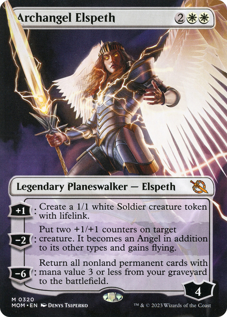 Archangel Elspeth (Borderless Alternate Art) [March of the Machine] | Galactic Gamez