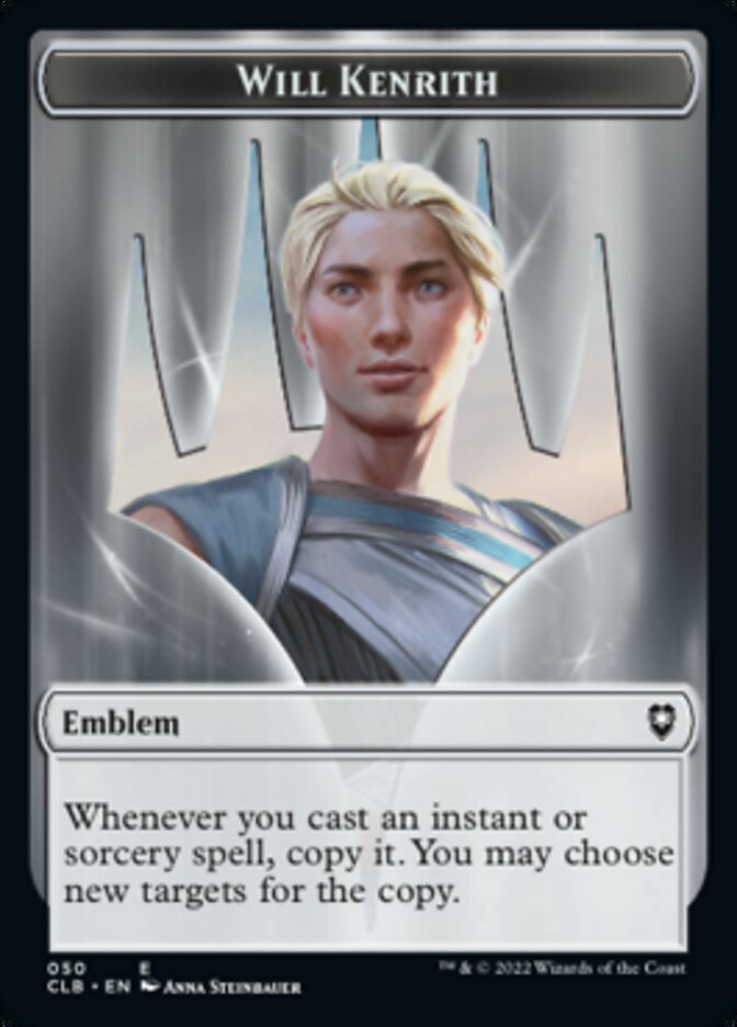 Will Kenrith Emblem // Copy Double-Sided Token [Commander Legends: Battle for Baldur's Gate Tokens] | Galactic Gamez