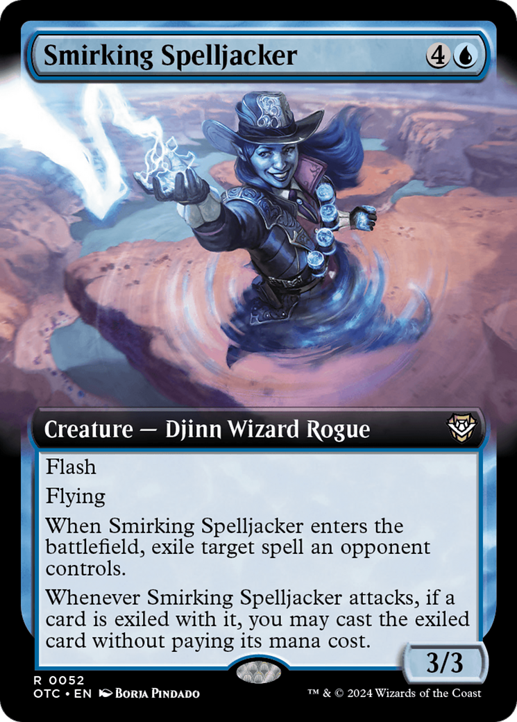 Smirking Spelljacker (Extended Art) [Outlaws of Thunder Junction Commander] | Galactic Gamez