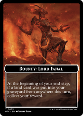 Bounty: Lord Fajjal // Bounty Rules Double-Sided Token [Outlaws of Thunder Junction Commander Tokens] | Galactic Gamez