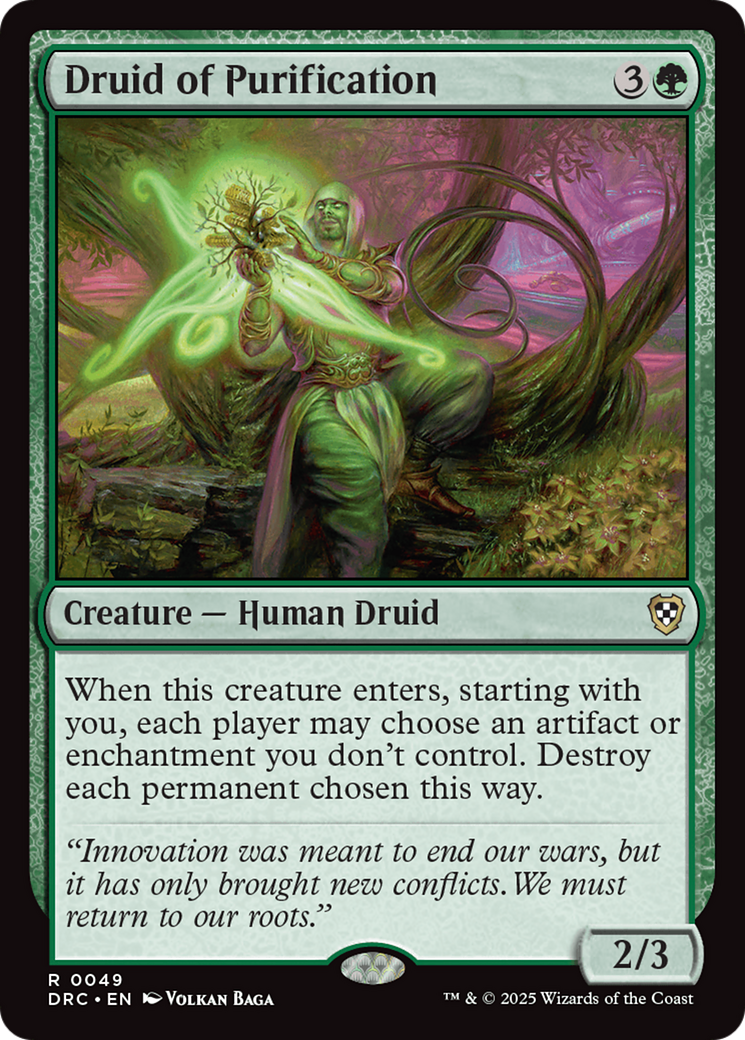 Druid of Purification [Aetherdrift Commander] | Galactic Gamez