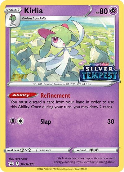 Kirlia (SWSH271) (Prerelease) (Staff) [Sword & Shield: Black Star Promos] | Galactic Gamez