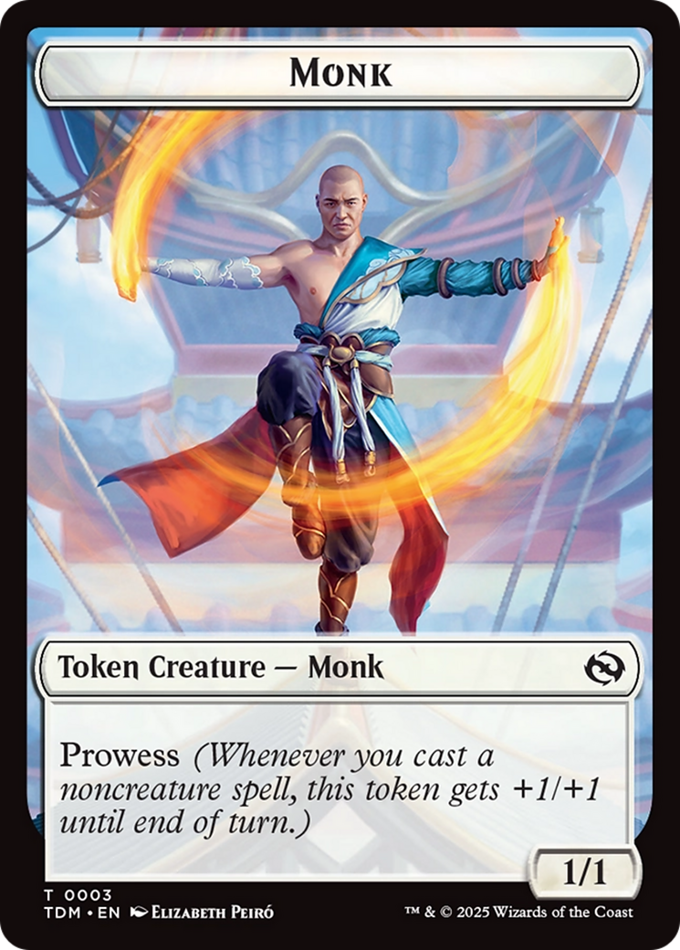 Elemental (0027) // Monk Double-Sided Token [Tarkir: Dragonstorm Commander Tokens] | Galactic Gamez