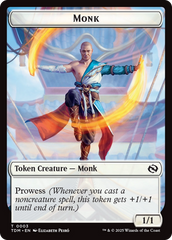 Elemental (0027) // Monk Double-Sided Token [Tarkir: Dragonstorm Commander Tokens] | Galactic Gamez