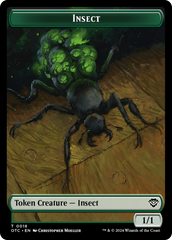 Insect // Elemental (0017) Double-Sided Token [Outlaws of Thunder Junction Commander Tokens] | Galactic Gamez