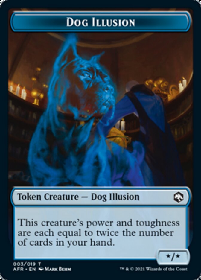 Dog Illusion // Ellywick Tumblestrum Emblem Double-Sided Token [Dungeons & Dragons: Adventures in the Forgotten Realms Tokens] | Galactic Gamez