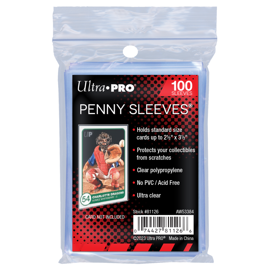 100ct PENNY SLEEVES® 2.5" x 3.5" Soft Trading Card Protectors | Galactic Gamez