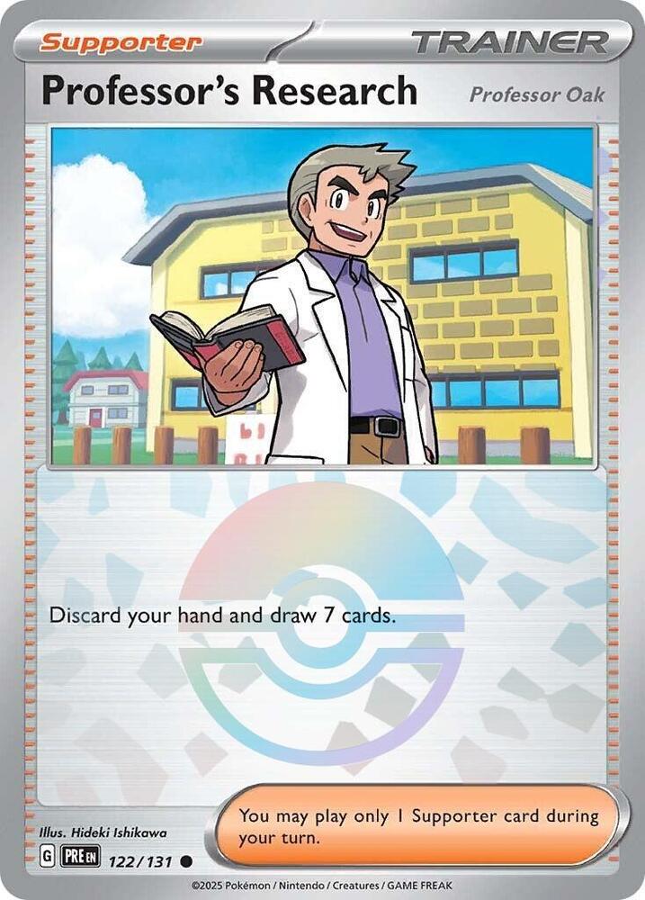 Professor's Research (122/131) [Professor Oak] (Poke Ball Pattern) [Scarlet & Violet: Prismatic Evolutions] | Galactic Gamez