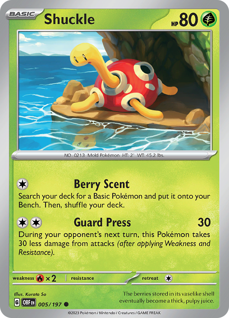 Shuckle (005/197) [Scarlet & Violet: Obsidian Flames] | Galactic Gamez