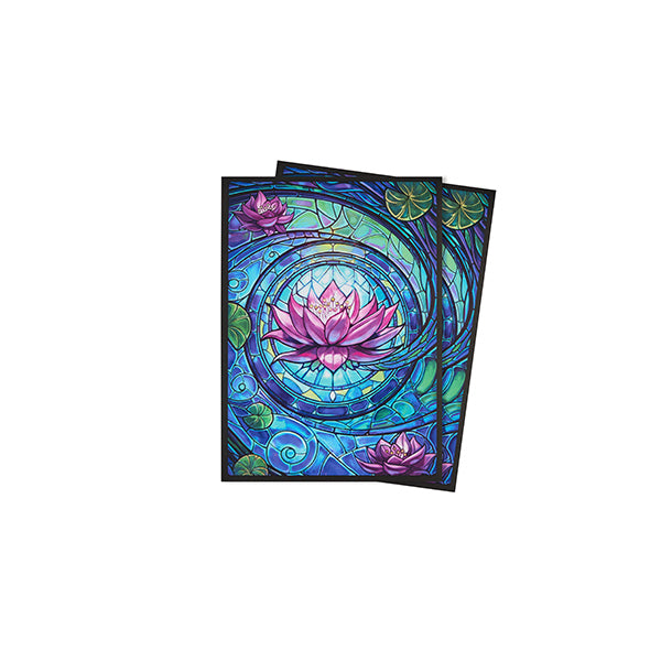 Arcane Fortress - Card Sleeves: Standard- Matte Art- Stained Glass- Blossom Grace (100 ct) | Galactic Gamez