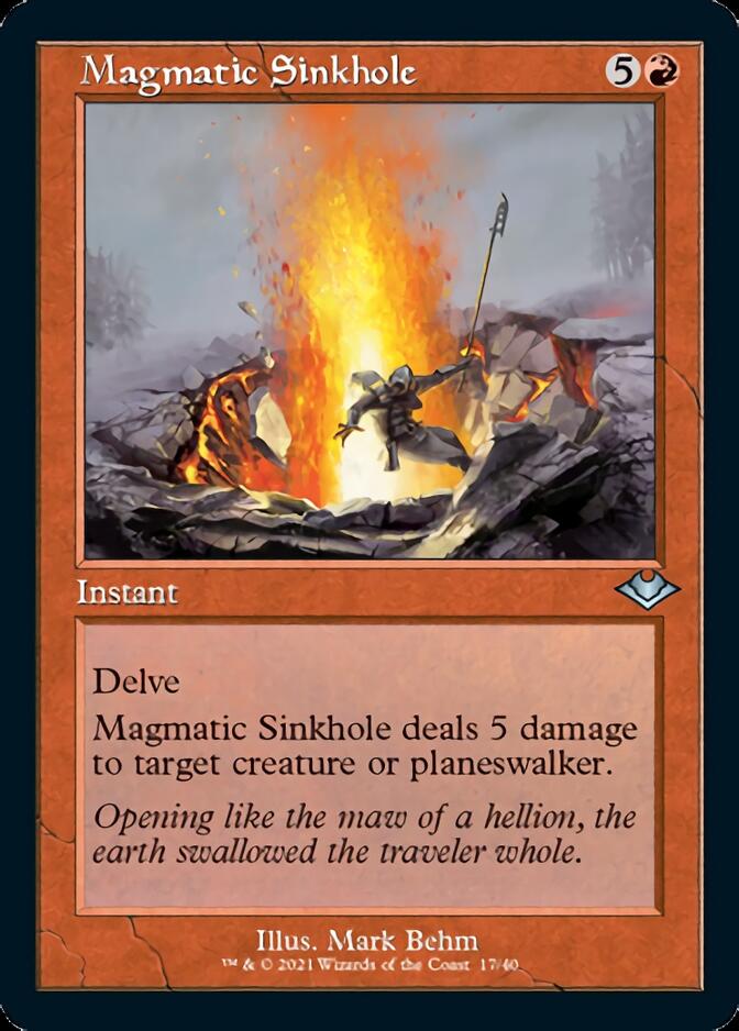 Magmatic Sinkhole (Retro Foil Etched) [Modern Horizons] | Galactic Gamez