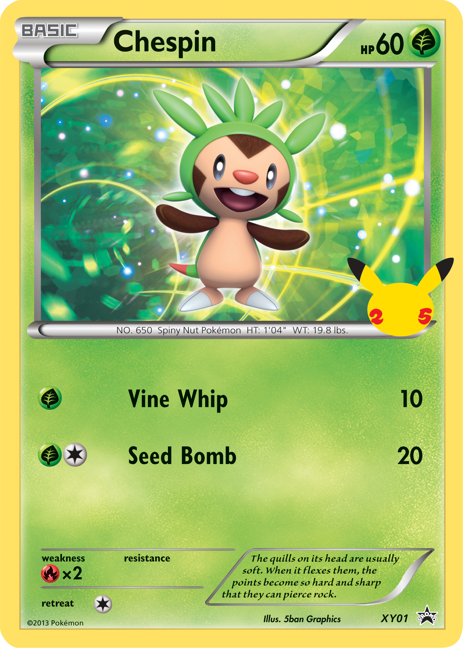 Chespin (XY01) (Jumbo Card) [First Partner Pack] | Galactic Gamez