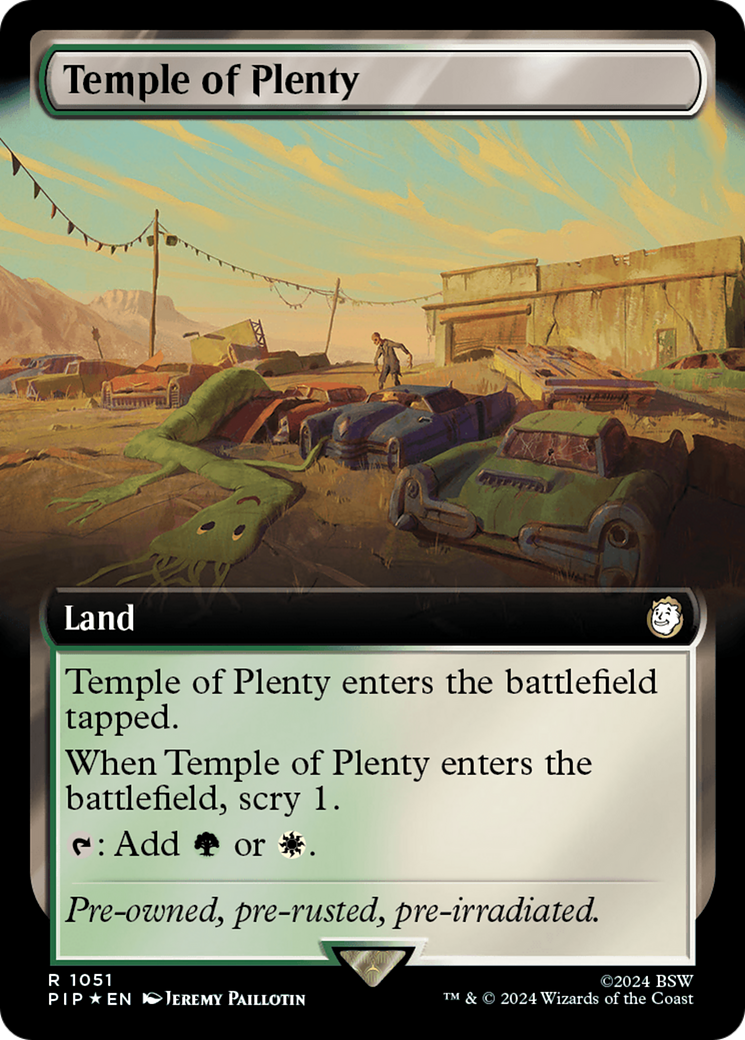 Temple of Plenty (Extended Art) (Surge Foil) [Fallout] | Galactic Gamez