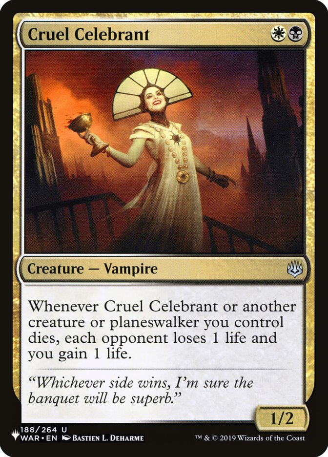 Cruel Celebrant [The List] | Galactic Gamez
