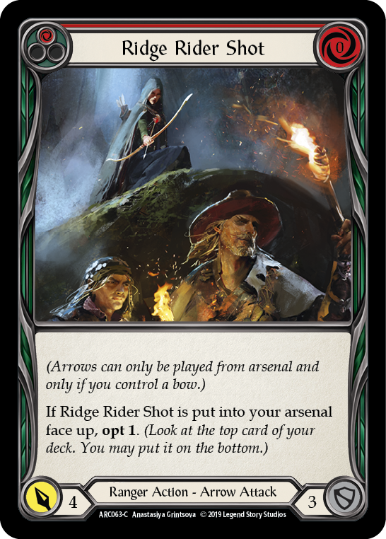 Ridge Rider Shot (Red) [ARC063-C] (Arcane Rising)  1st Edition Normal | Galactic Gamez