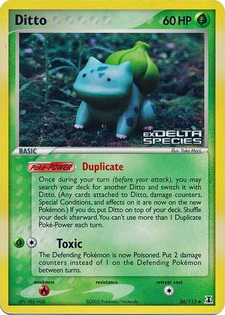 Ditto (36/113) (Stamped) [EX: Delta Species] | Galactic Gamez