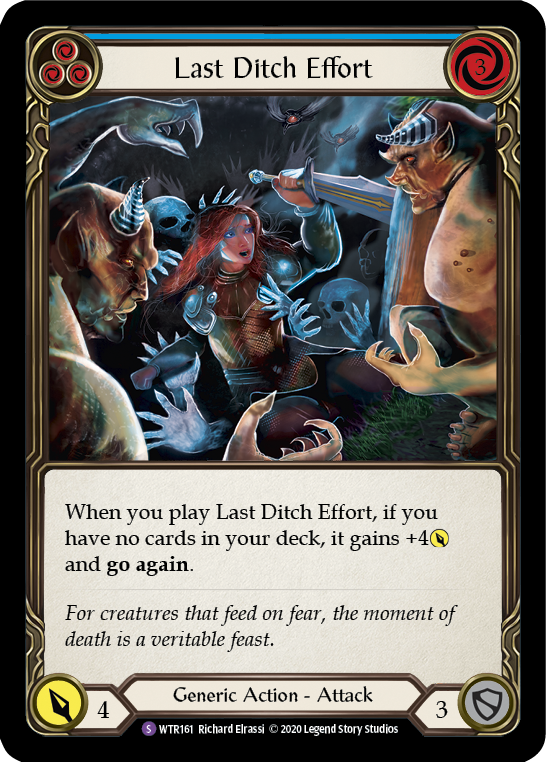 Last Ditch Effort [U-WTR161] (Welcome to Rathe Unlimited)  Unlimited Rainbow Foil | Galactic Gamez