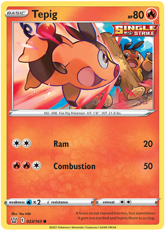 Tepig (023/163) [Sword & Shield: Battle Styles] | Galactic Gamez