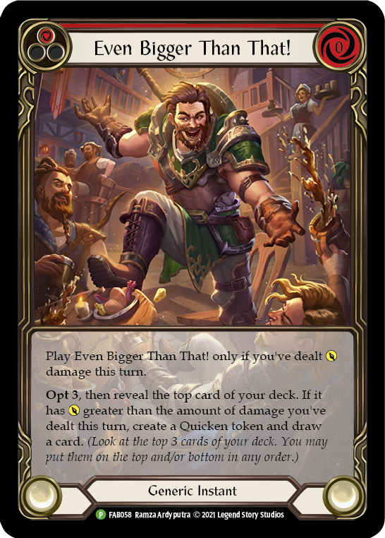 Even Bigger Than That (Red) [FAB058] (Promo)  Rainbow Foil | Galactic Gamez
