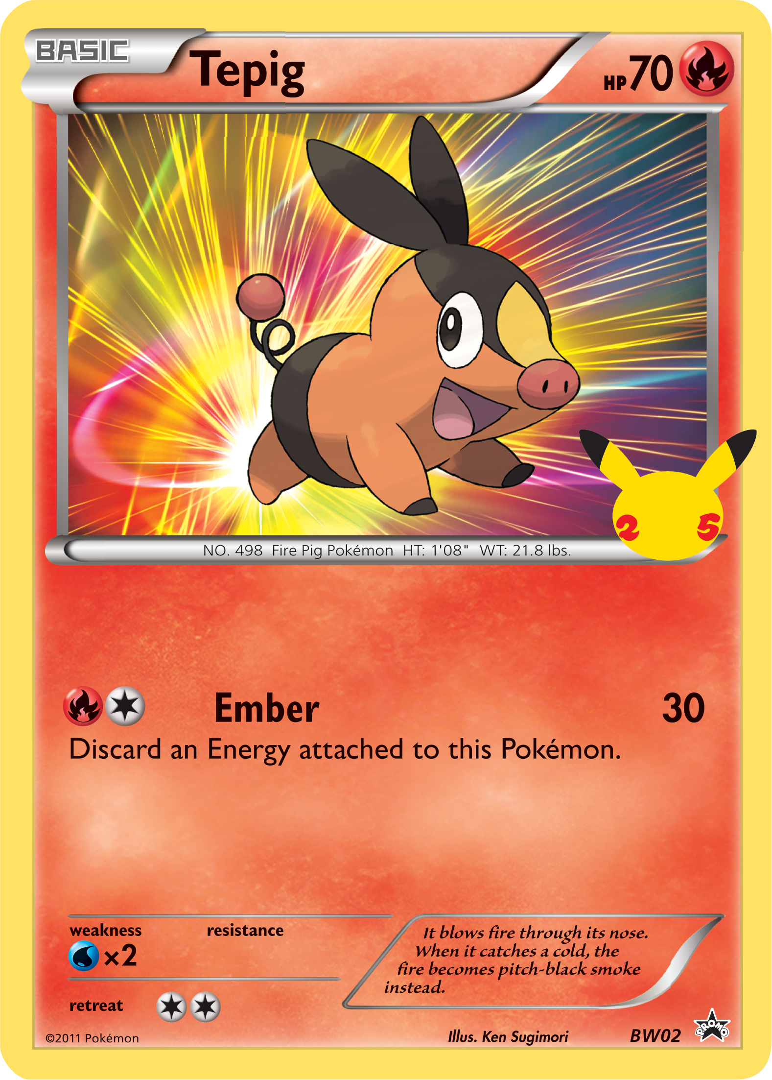 Tepig (BW02) (Jumbo Card) [First Partner Pack] | Galactic Gamez