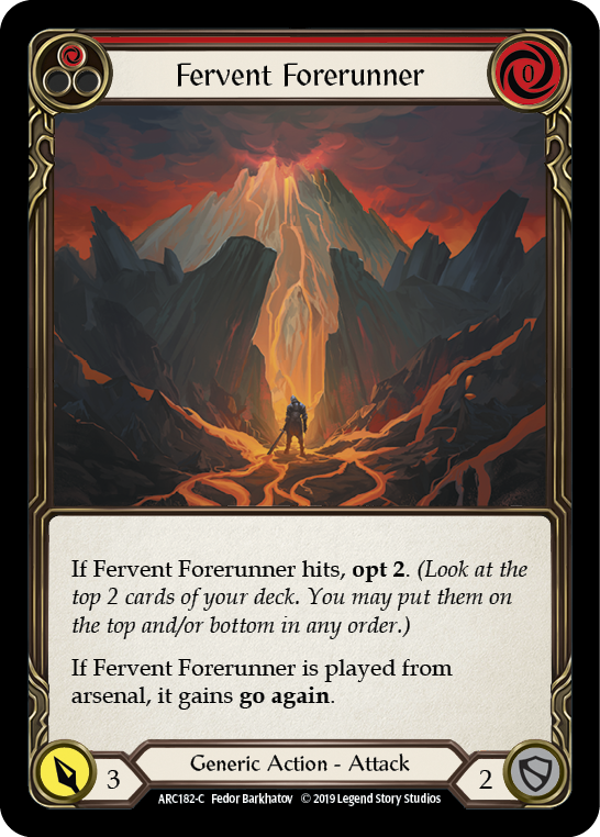 Fervent Forerunner (Red) [ARC182-C] (Arcane Rising)  1st Edition Normal | Galactic Gamez