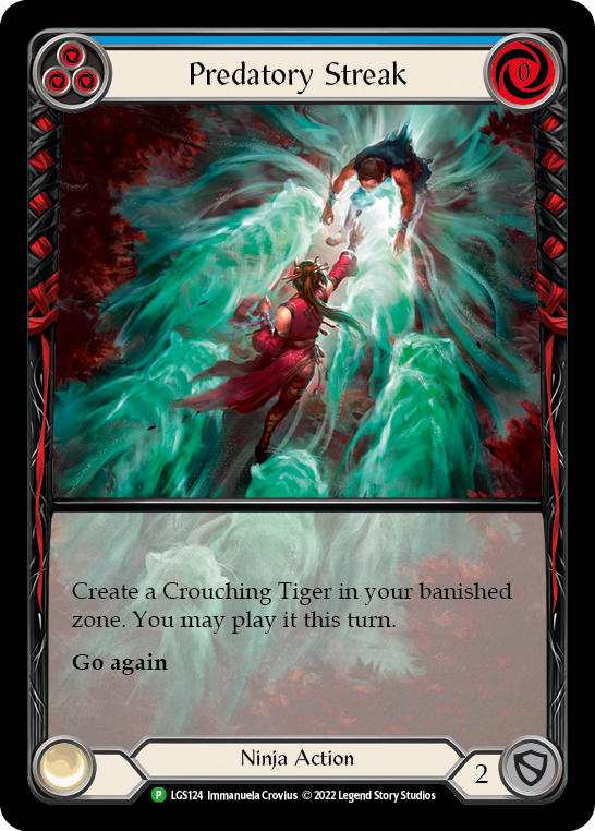 Predatory Streak (Blue) [LGS124] (Promo)  Rainbow Foil | Galactic Gamez