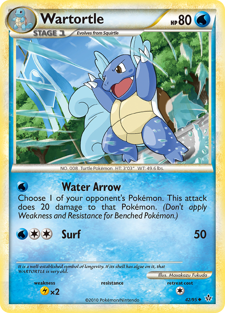 Wartortle (42/95) [HeartGold & SoulSilver: Unleashed] | Galactic Gamez