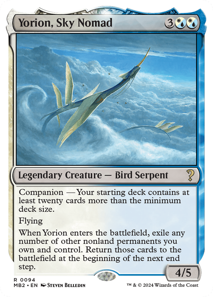 Yorion, Sky Nomad (White Border) [Mystery Booster 2] | Galactic Gamez