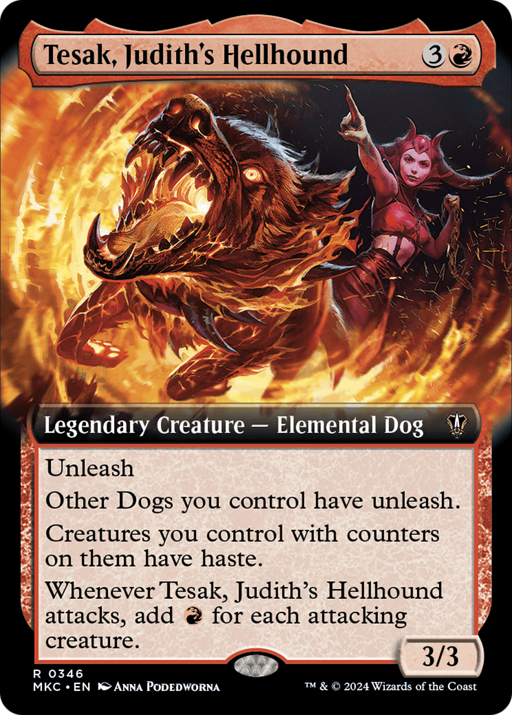 Tesak, Judith's Hellhound (Extended Art) [Murders at Karlov Manor Commander] | Galactic Gamez