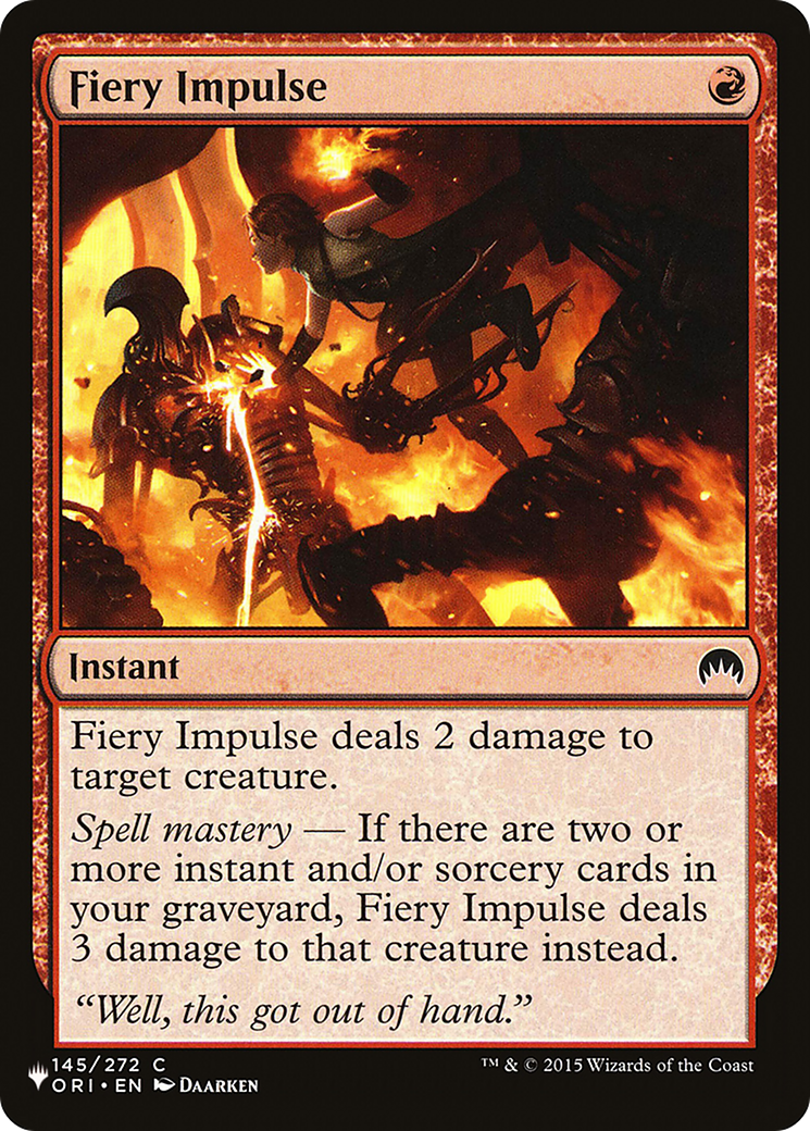 Fiery Impulse [The List] | Galactic Gamez