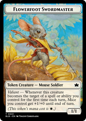 Rabbit // Flowerfoot Swordmaster Double-Sided Token [Bloomburrow Tokens] | Galactic Gamez