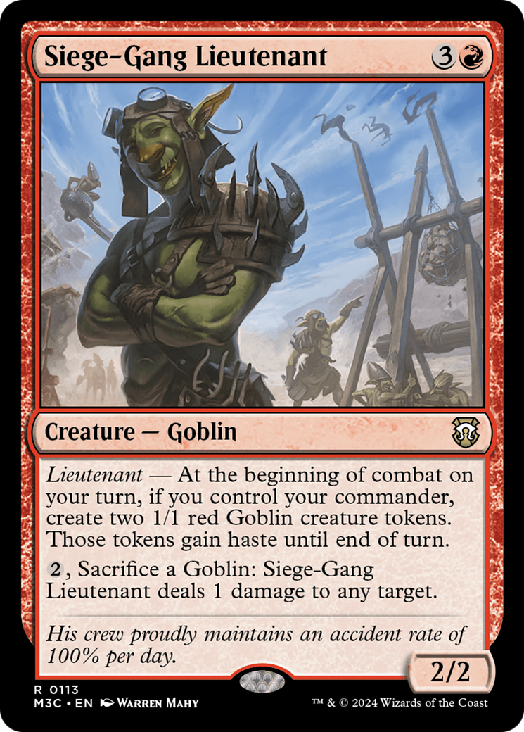 Siege-Gang Lieutenant [Modern Horizons 3 Commander] | Galactic Gamez