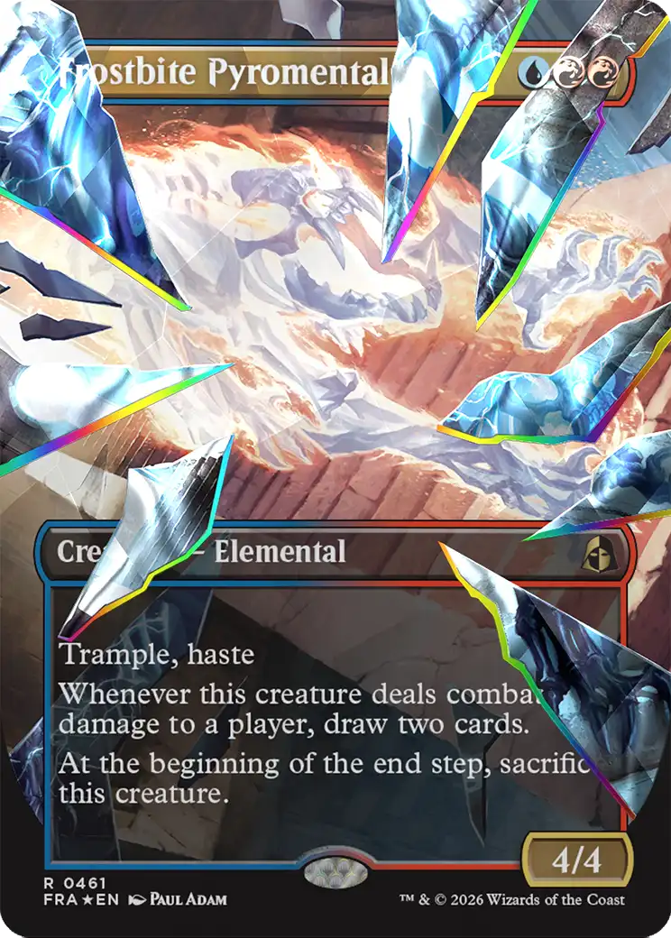Frostbite Pyromental (Borderless) (Facet Foil) [Reality Fracture] | Galactic Gamez