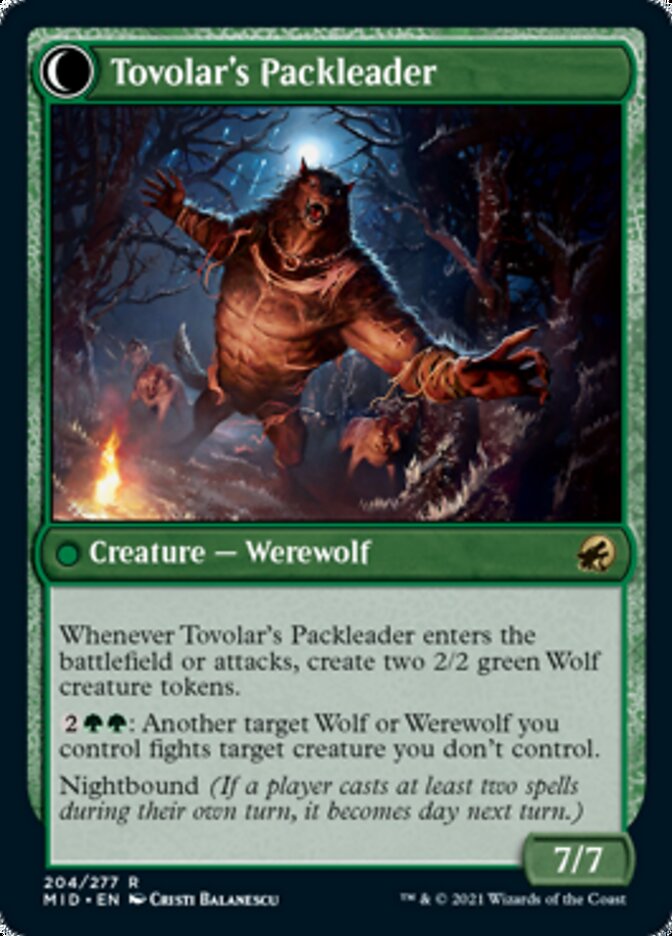 Tovolar's Huntmaster // Tovolar's Packleader [Innistrad: Midnight Hunt] | Galactic Gamez