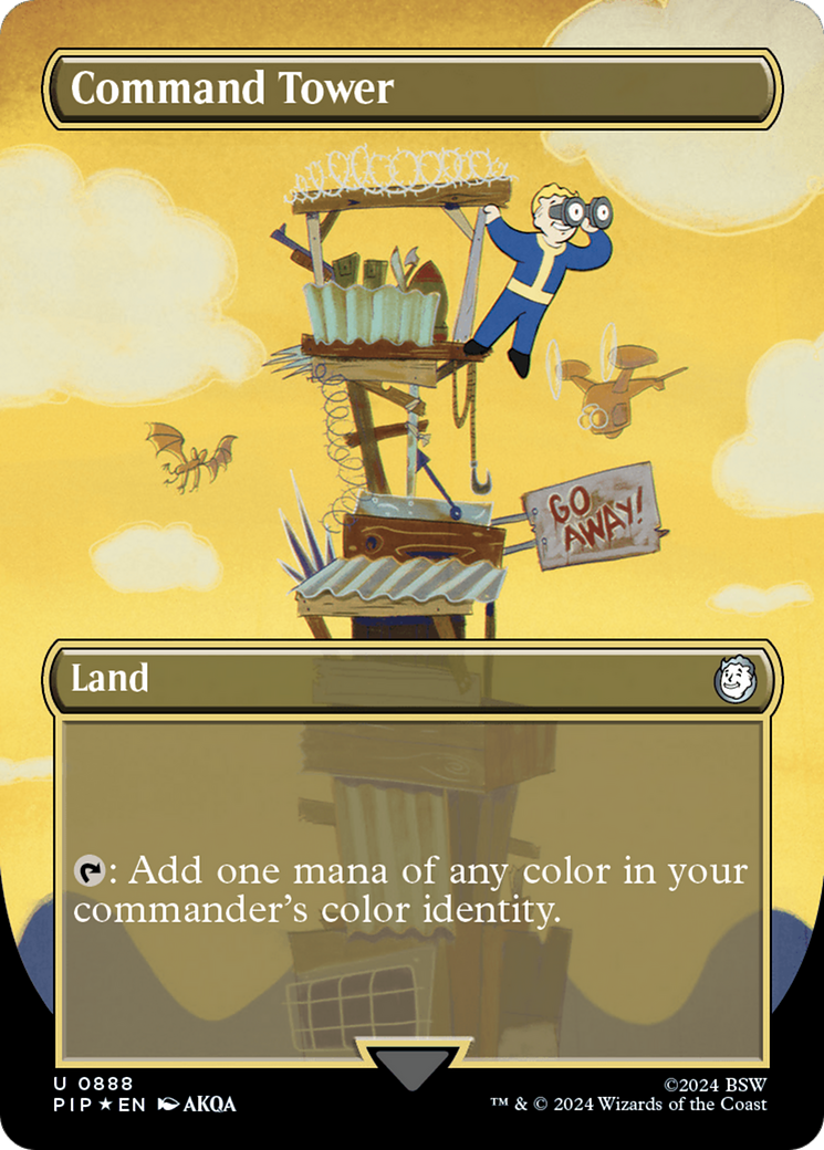 Command Tower (Borderless) (Surge Foil) [Fallout] | Galactic Gamez