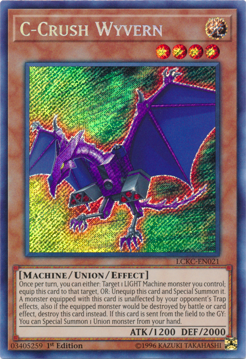 C-Crush Wyvern [LCKC-EN021] Secret Rare | Galactic Gamez