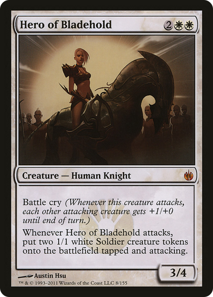 Hero of Bladehold (Mirrodin Besieged) (Oversized) [Oversize Cards] | Galactic Gamez