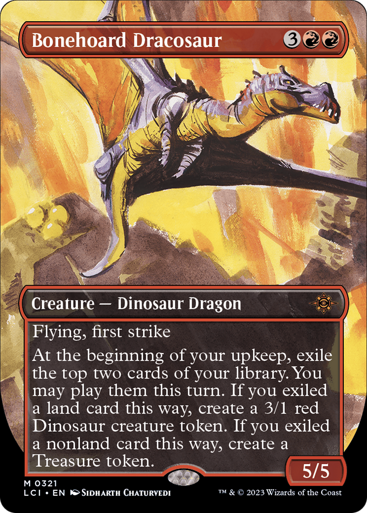 Bonehoard Dracosaur (Borderless) [The Lost Caverns of Ixalan] | Galactic Gamez